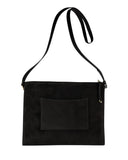 OLIMPIA II SHOULDER + CROSSBODY BAG in Black Suede tote bag Kendall Conrad   