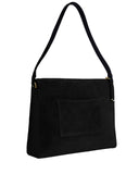 OLIMPIA II SHOULDER + CROSSBODY BAG in Black Suede tote bag Kendall Conrad   