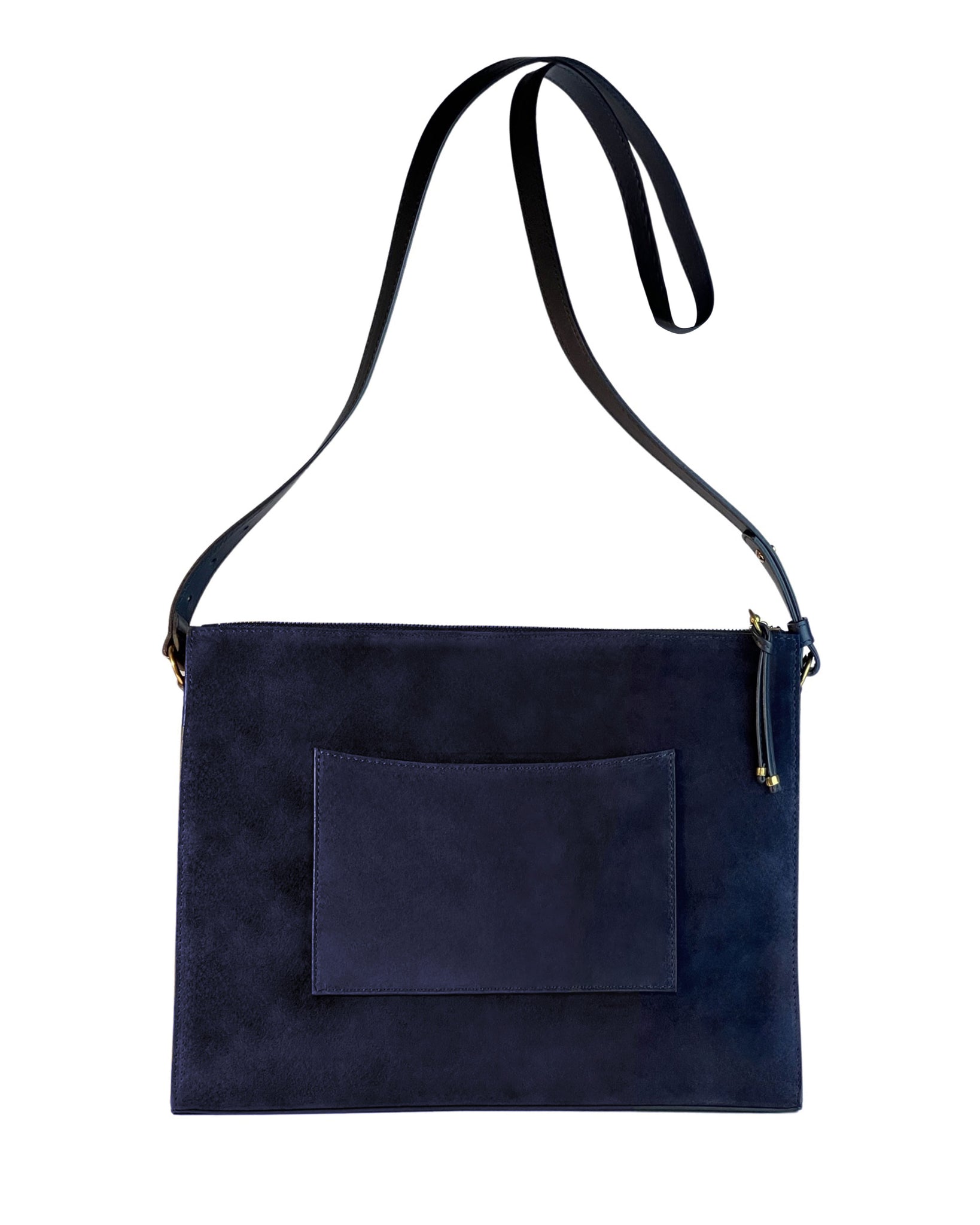 Suede Leather Bag in Blue gray. Cross Body Bag Shoulder Bag 