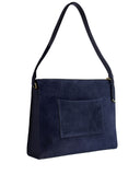 OLIMPIA II SHOULDER + CROSSBODY BAG in Navy Suede tote bag Kendall Conrad   