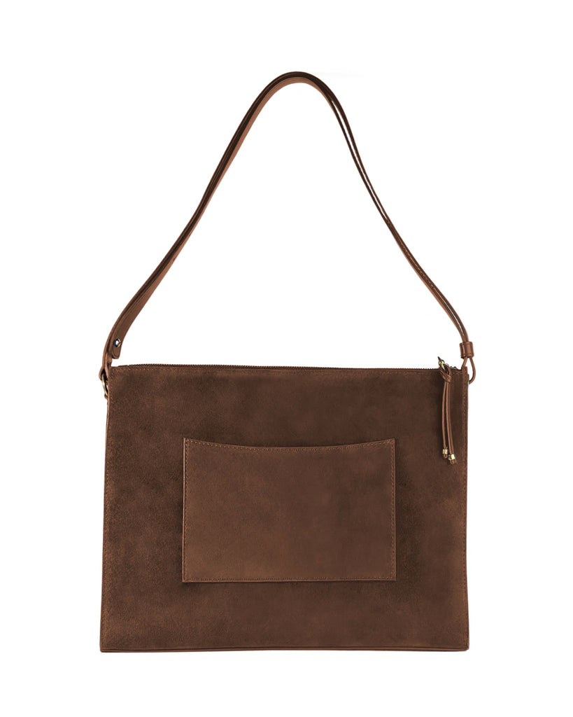 OLIMPIA II SHOULDER + CROSSBODY BAG in Sienna Suede tote bag Kendall Conrad   