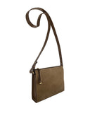 OLIMPIA CROSSBODY AND SHOULDER BAG in Funghi Suede leather bag, Kendall Conrad   