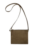 OLIMPIA CROSSBODY AND SHOULDER BAG in Funghi Suede leather bag, Kendall Conrad   