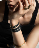 PACHA WRIST WRAP in Black Napa leather Kendall Conrad   