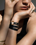 PACHA WRIST WRAP in Black Napa leather Kendall Conrad   