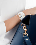 PACHA WRIST WRAP in White Napa leather cuff Kendall Conrad   