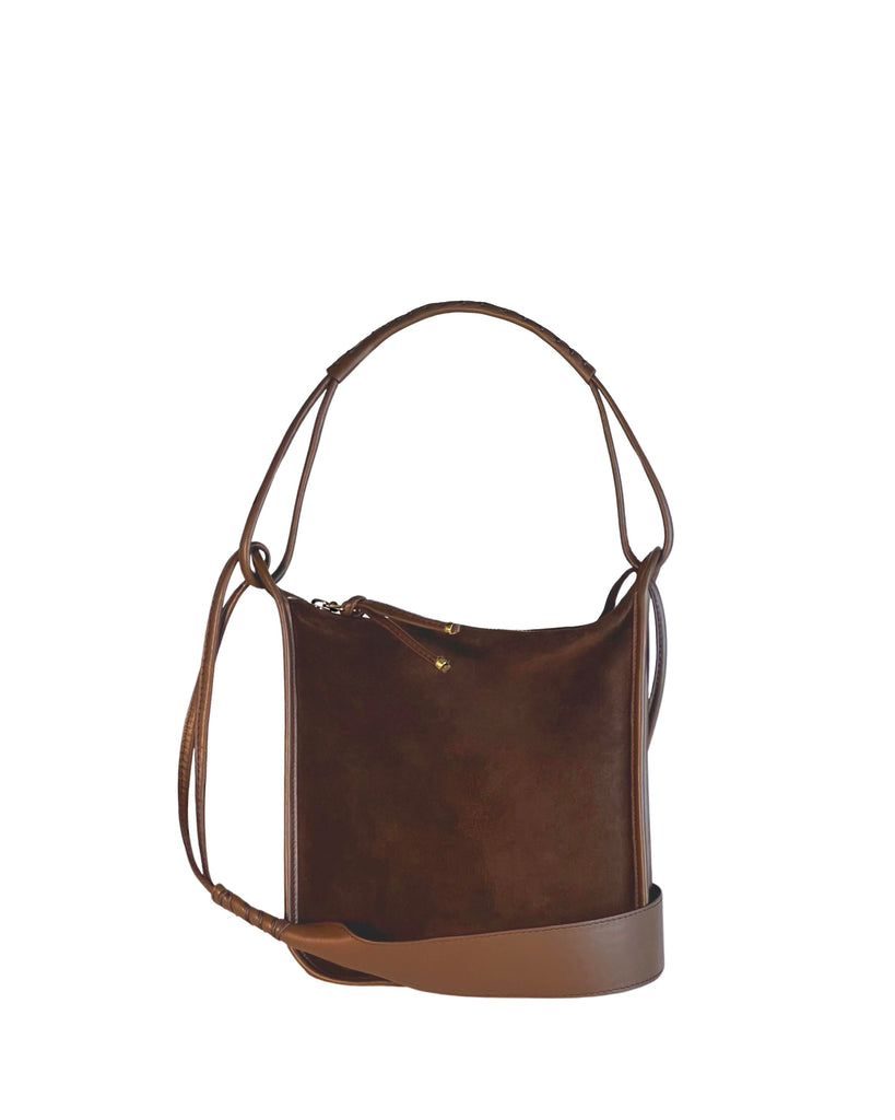PAZ CROSSBODY BAG in Sienna Suede small crossbody bag Kendall Conrad   