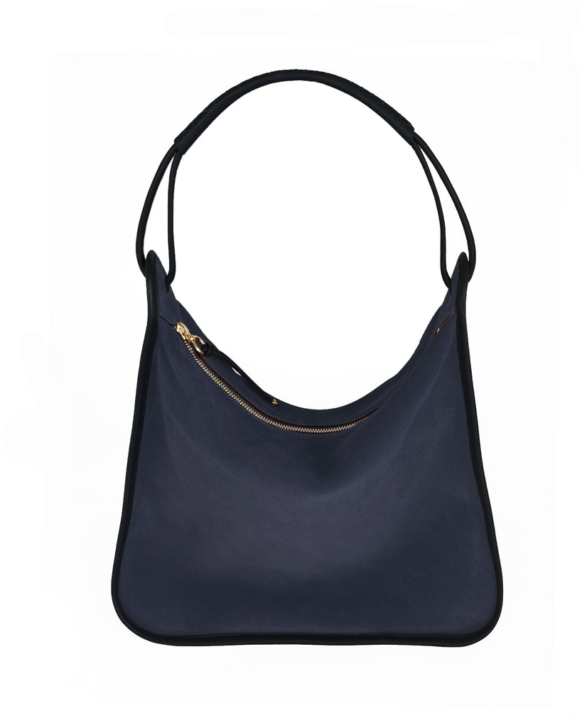 PAZ SHOULDER BAG in Navy Suede shoulder bag Kendall Conrad   