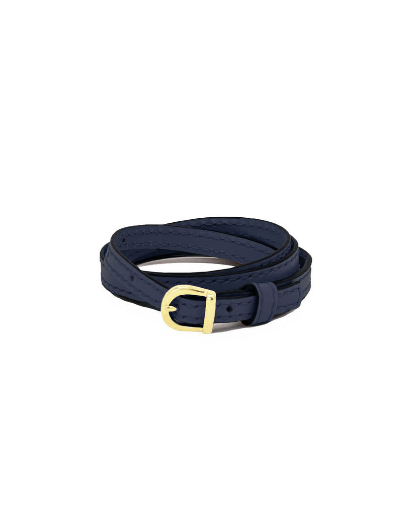 PAZ WRIST WRAP in Navy Napa leather wrist wrap Kendall Conrad   