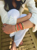 PAZ WRIST WRAP in White Napa leather cuff Kendall Conrad   