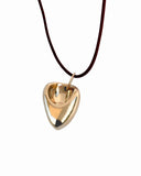 ROCK V PENDANT necklace Kendall Conrad Solid Brass Natural Brown 