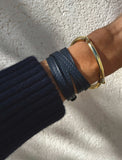 PAZ WRIST WRAP in Funghi Napa leather wrist wrap Kendall Conrad   