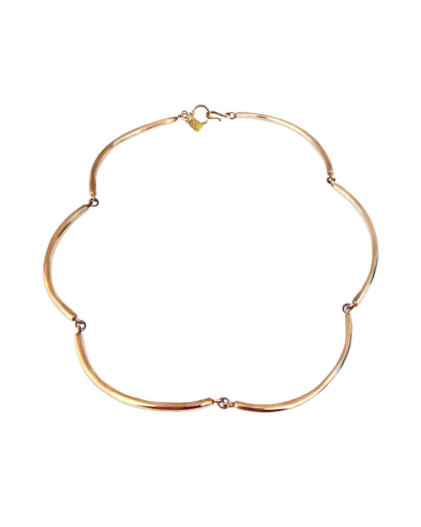 ROUNDED LINKED NECKLACE necklace Kendall Conrad Solid Brass  