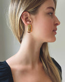 CURVED RECTANGULAR EARRINGS earrings Kendall Conrad   