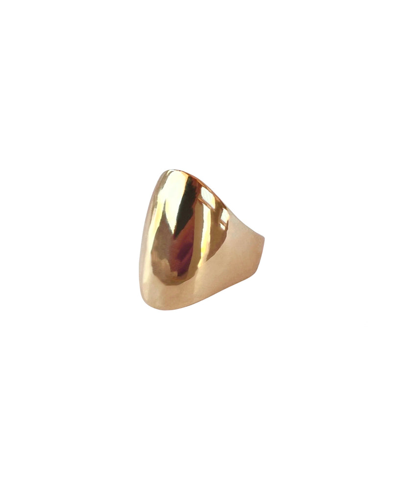 ROUNDED SHIELD RING ring Kendall Conrad Solid Brass 6 