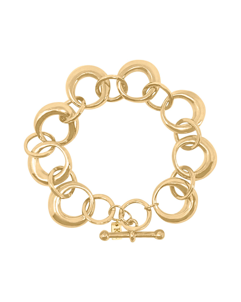 ROUNDED RING II CHAIN BRACELET new jewelry arrivals, Kendall Conrad Gold Plated  