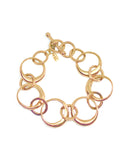 THIN ROUNDED RING CHAIN BRACELET new jewelry arrivals, Kendall Conrad Gold Plated  