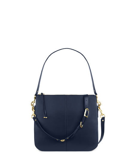 TRIANA MESSENGER BAG in Navy Napa messenger bag Kendall Conrad   