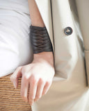 VAQUERA CUFF in White Napa leather cuff Kendall Conrad   