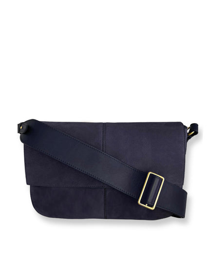 VIDA II SHOULDER + CROSSBODY BAG in Navy Suede shoulder/crossbody bag Kendall Conrad   