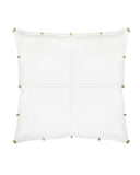 ALMOHADA in White Latigo leather pillow Kendall Conrad   