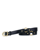 1" RING BELT in Black Napa leather belt Kendall Conrad   