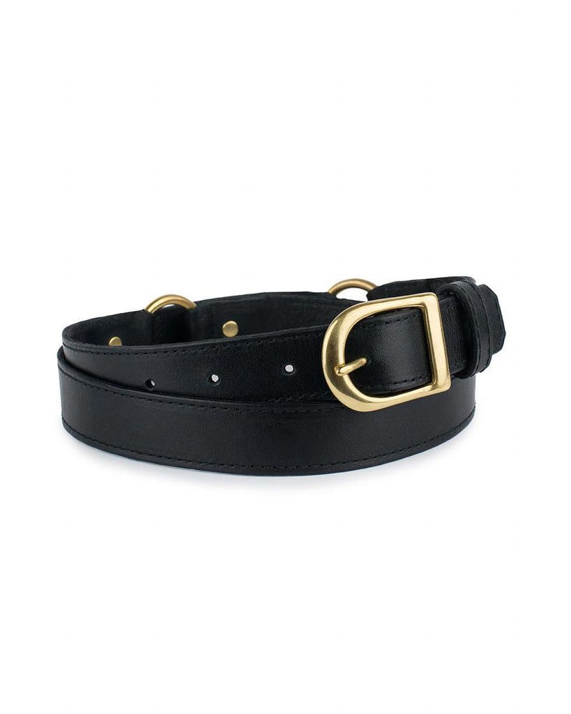 1" RING BELT in Black Napa leather belt Kendall Conrad   
