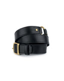 1" RING BELT in Black Napa leather belt Kendall Conrad   