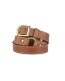 1" RING BELT in Sienna Napa leather belt Kendall Conrad   