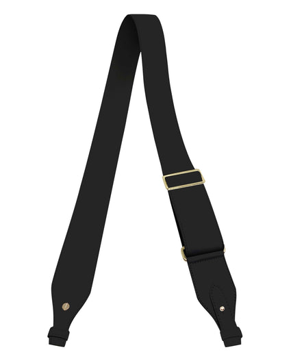 ADJUSTABLE  2" CROSSBODY STRAP in Black Napa leather strap Kendall Conrad   