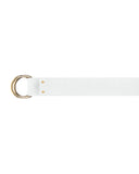 2" DOUBLE RING BELT in White Napa leather belt Kendall Conrad   