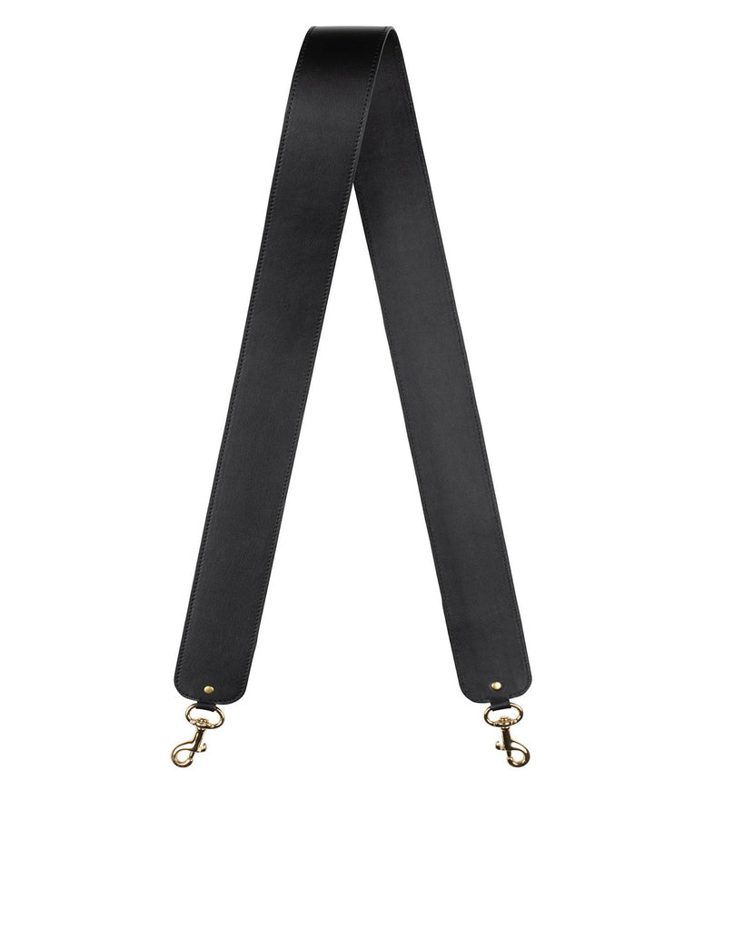 2"  SWIVEL SHOULDER STRAP in Black Napa bag strap Kendall Conrad   