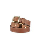 3/4" RING BELT in Sienna Napa leather belt Kendall Conrad   