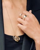 FIVE RING CHAIN NECKLACE new jewelry arrivals, Kendall Conrad   