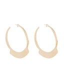 ABANICO FLAT HOOP EARRINGS jewelry, earrings Kendall Conrad Gold Plated  