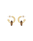 TIGER EYE HOOP EARRINGS new jewelry arrivals, Kendall Conrad Gold Plated  