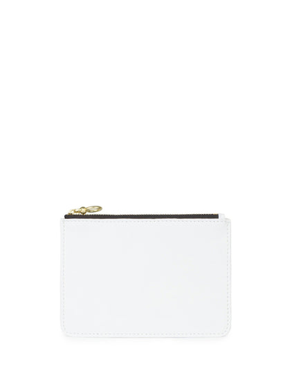 BOLSILLO I ZIP POUCH in White Napa leather case Kendall Conrad   