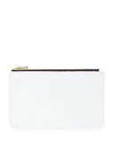 BOLSILLO II ZIP POUCH in White Napa leather case Kendall Conrad   