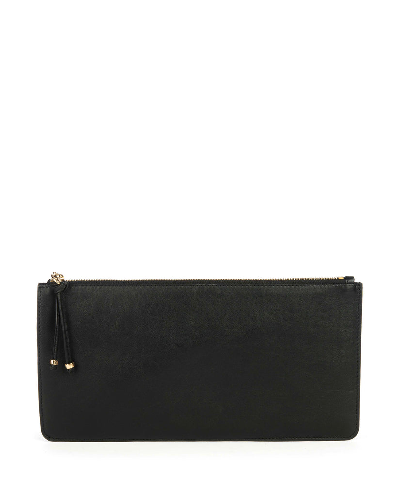 BOLSILLO IV CLUTCH in Black Napa leather case Kendall Conrad   