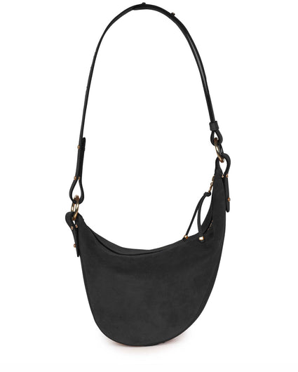 BOTITA CROSSBODY BAG in Black Suede crossbody bag Kendall Conrad   