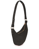 BOTITA CROSSBODY BAG in Black Suede crossbody bag Kendall Conrad   