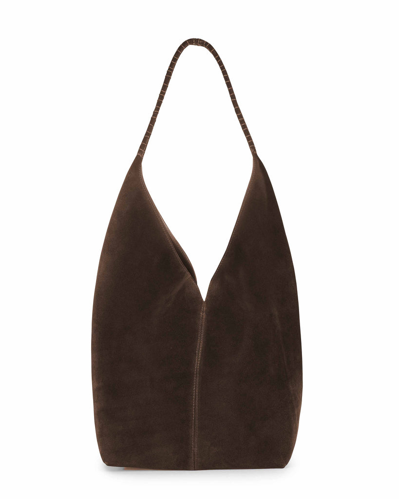 DELFINA HOBO BAG in Umber Suede leather bag Kendall Conrad   
