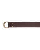 2" DOUBLE RING BELT in Chocolate Napa leather belt Kendall Conrad   