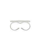 DOUBLE RING BAR ring Kendall Conrad Sterling SIlver  