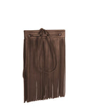 GIRONA FRANJA FRINGE BAG in Umber Napa leather fringe bag Kendall Conrad   