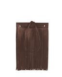 GIRONA FRANJA FRINGE BAG in Umber Napa leather fringe bag Kendall Conrad   