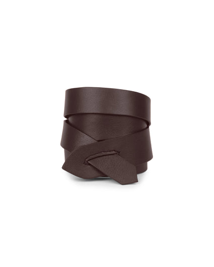 GIRONA WRIST WRAP in Chocolate Napa leather bracelet Kendall Conrad   