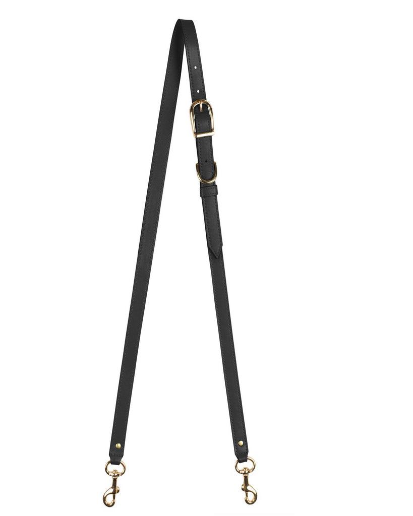 1/2"  SWIVEL CROSSBODY STRAP in Black Napa bag strap Kendall Conrad   