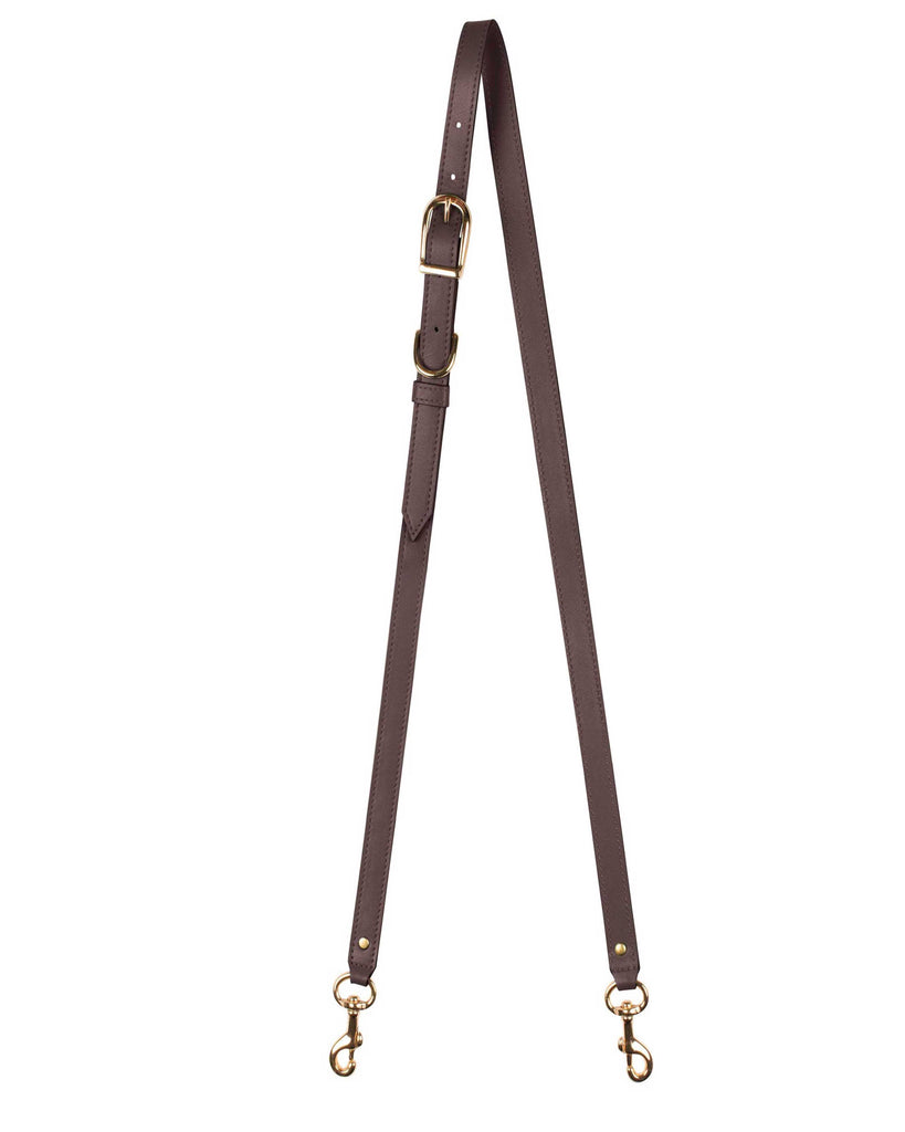 1/2"  SWIVEL CROSSBODY STRAP in Chocolate Napa bag strap Kendall Conrad   