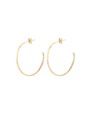 POUNDED HOOP EARRINGS gold Kendall Conrad   